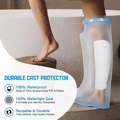 Housse de plâtre imperméable pour la douche, protection pour jambe adulte – غطاء عازل للمياه للرجل المكسورة كاملة تنزوت