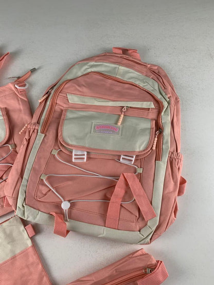 Ensemble de sacs d’école Kawai pour adolescents 4Pcs GUORANCHAO Rose – محفظة 4 قطع كاواي وردي تنزوت
