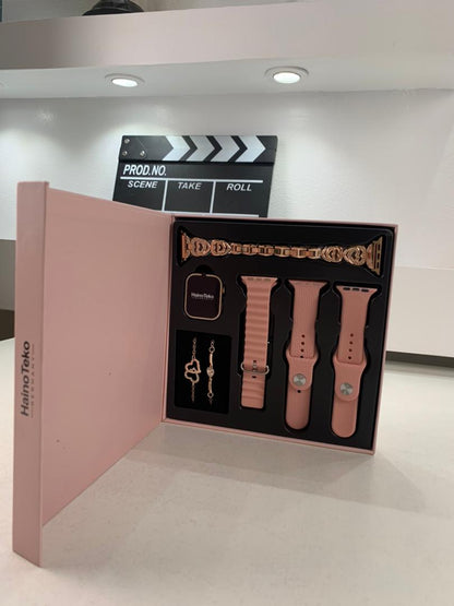 Haino Teko Germany G10 Mini Amoled Display 4 paires de bracelets – ساعة ذكية للنساء تنزوت