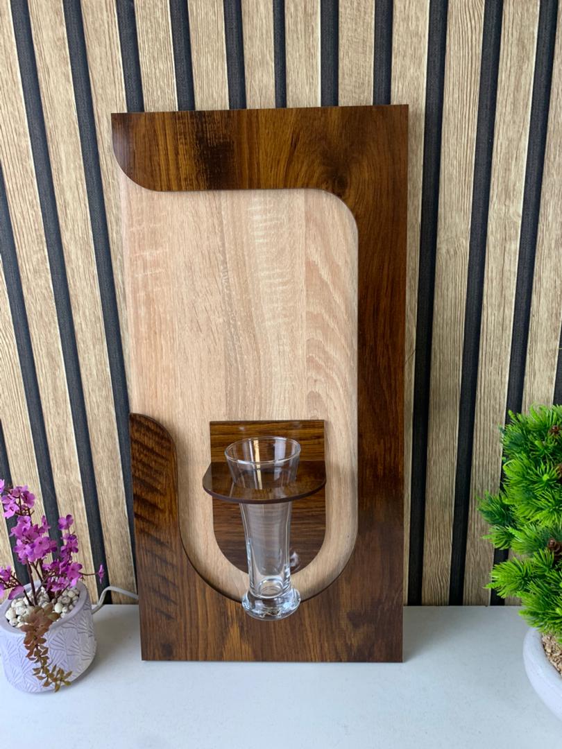 Panneau Mural Décoratif avec Éclairage LED Design Moderne en Bois V2 - تنزوت