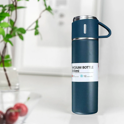 Ensemble Thermos avec 3 tasses thermique 500ml en acier inoxydable تنزوت
