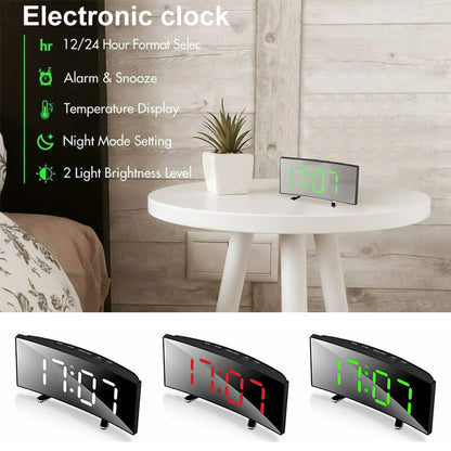 Horloge et réveil thermomètre de table electronique lumineux DT-6507 - تنزوت