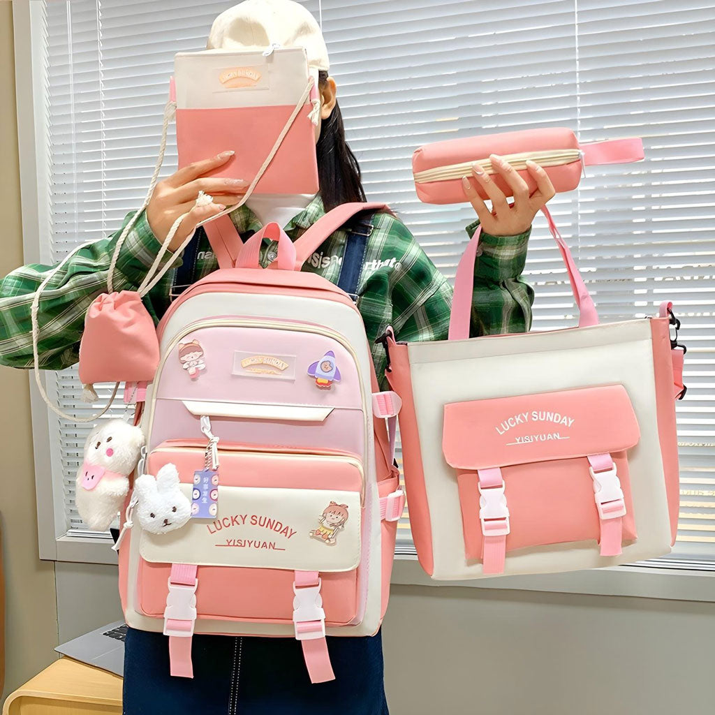 Ensemble-de-sacs-d-cole-Kawai-pour-adolescents-5Pcs-Xin-Pin-Shang-Rose-محفظة-5-قطع-كاواي-وردي.png