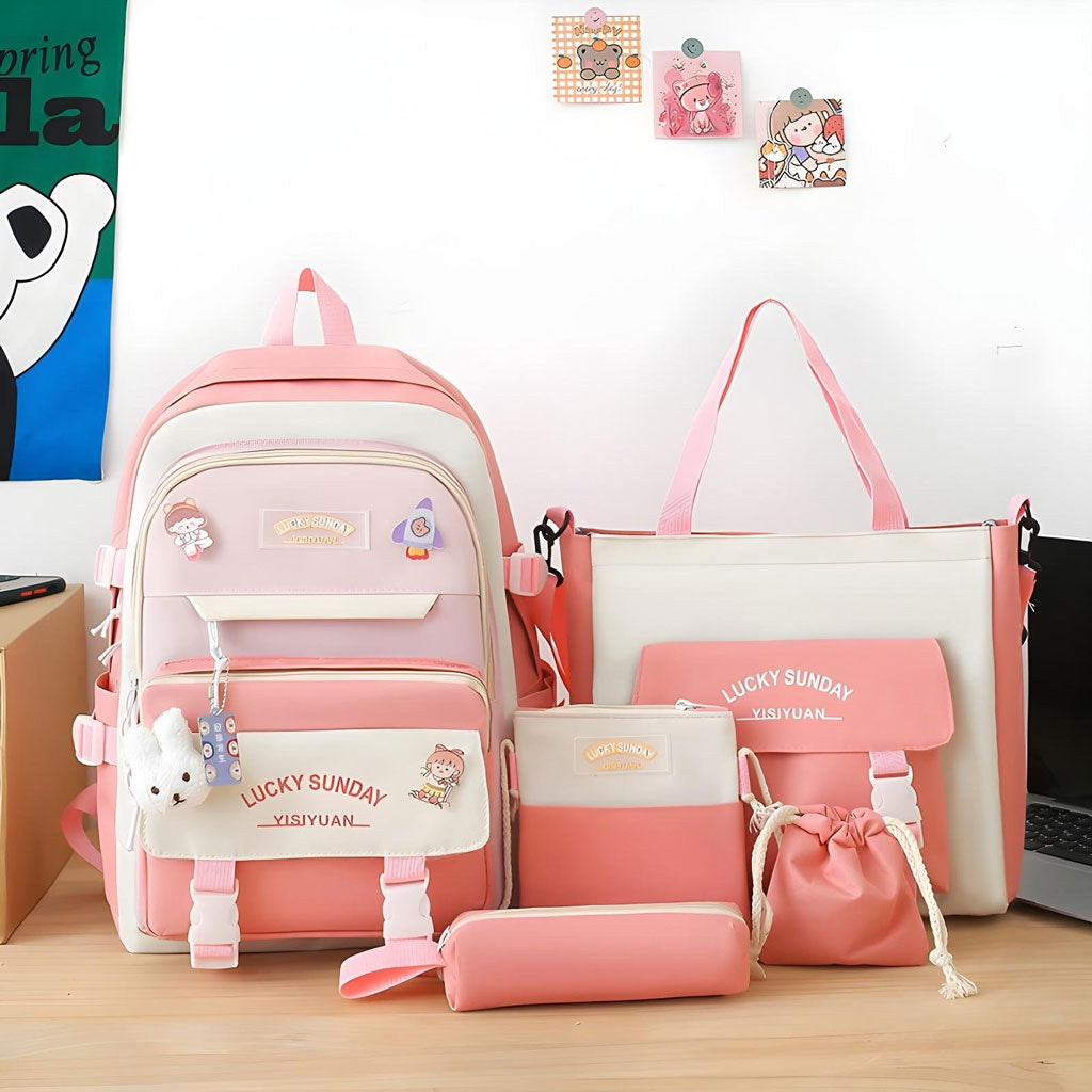 Ensemble-de-sacs-d-cole-Kawai-pour-adolescents-5Pcs-Xin-Pin-Shang-Rose-محفظة-5-قطع-كاواي-وردي.png