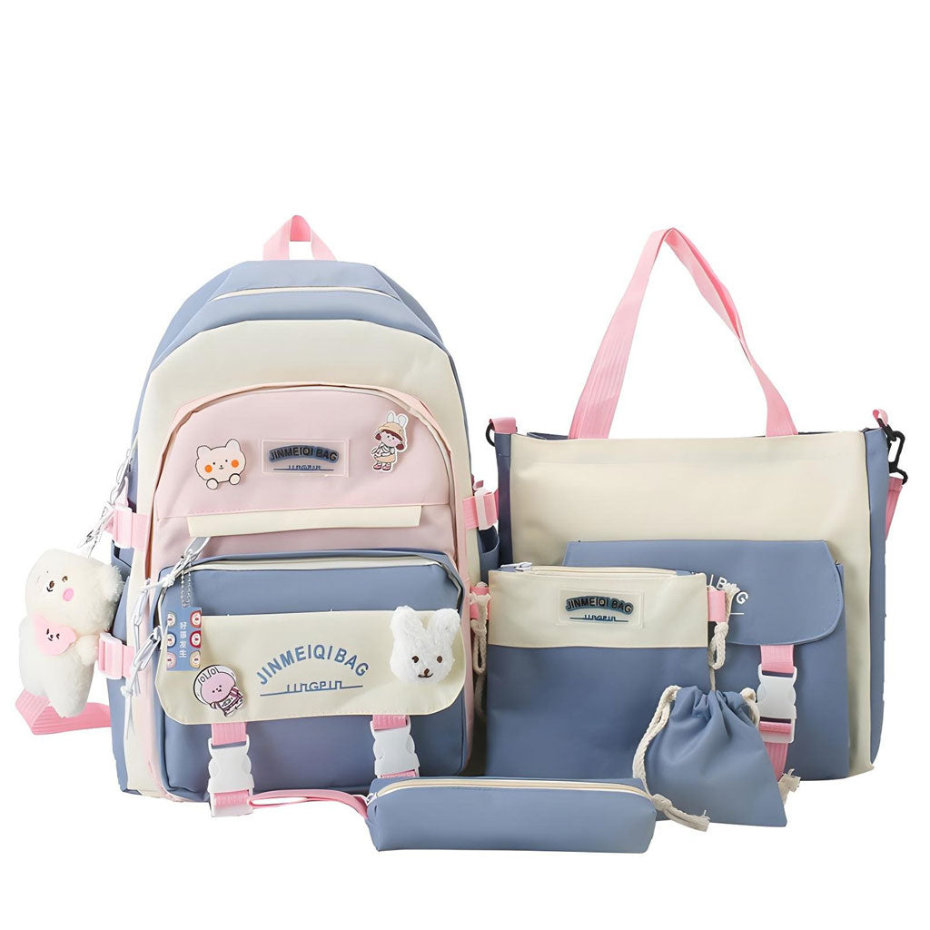 Ensemble-de-sacs-d-cole-Kawai-pour-adolescents-5Pcs-Xin-Pin-Shang-Bleu-محفظة-5-قطع-كاواي-أزرق.png