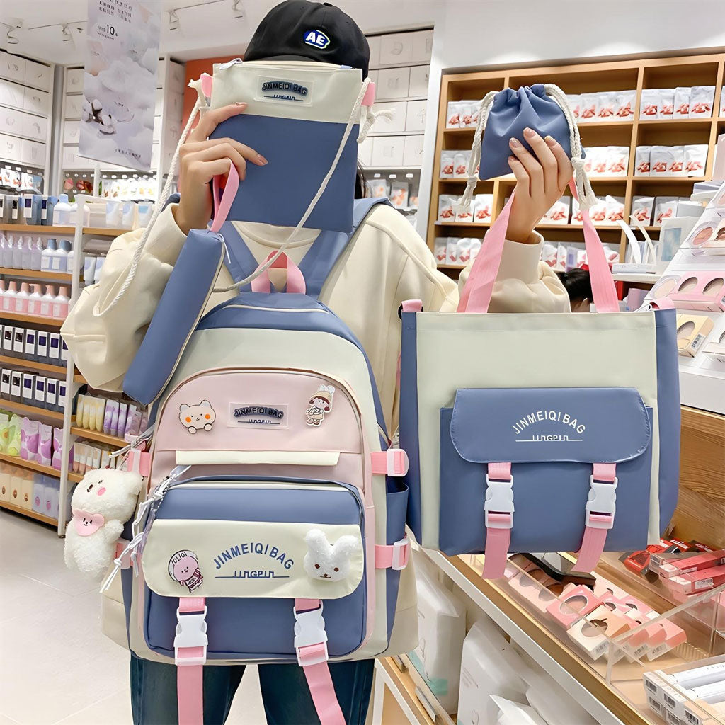 Ensemble-de-sacs-d-cole-Kawai-pour-adolescents-5Pcs-Xin-Pin-Shang-Bleu-محفظة-5-قطع-كاواي-أزرق.png