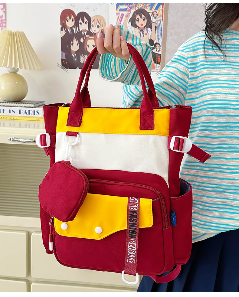 Ensemble de sacs d’école Kawai pour Enfants 2Pcs Avec Pochette Rouge – محفظة 2 قطع كاواي مع محفظة صغيرة أحمر تنزوت