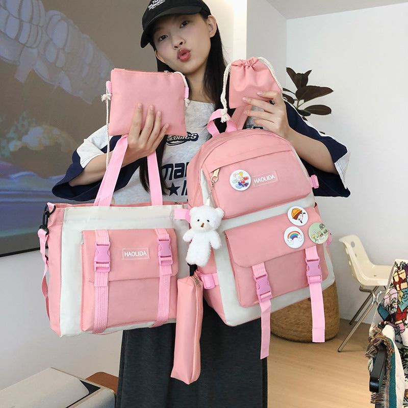 Ensemble de sacs d’école Kawai pour adolescents 4Pcs HAOLIDA V2 – محفظة 4 قطع كاواي