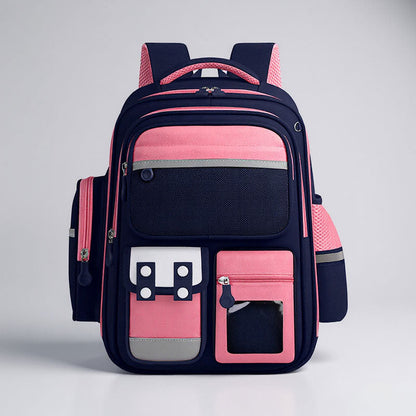 Sac à Dos Enfant pour École primaire de Haute Qualité Bleu et Rose – حقيبة ظهر مدرسية للأطفال أزرق ووردي تنزوت