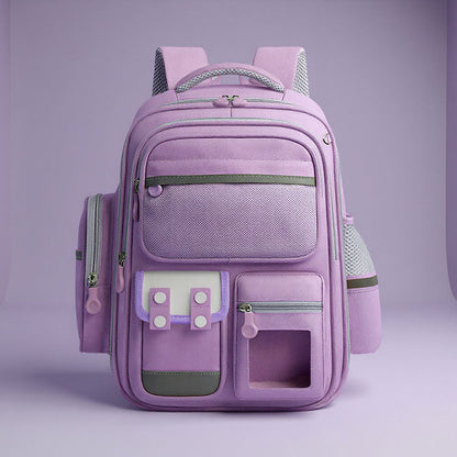 Sac à Dos Enfant pour École primaire de Haute Qualité Mauve – حقيبة ظهر مدرسية للأطفال بنفسجي تنزوت