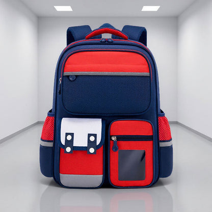 Sac à Dos Enfant pour École primaire de Haute Qualité Bleu et Rouge – حقيبة ظهر مدرسية للأطفال أزرق وأحمر تنزوت