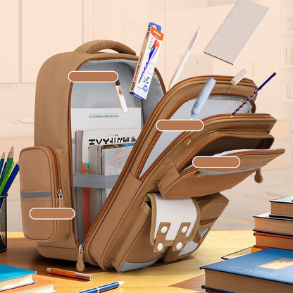 Sac-Dos-Enfant-pour-cole-primaire-de-Haute-Qualit-Marron-حقيبة-ظهر-مدرسية-للأطفال-بني.png