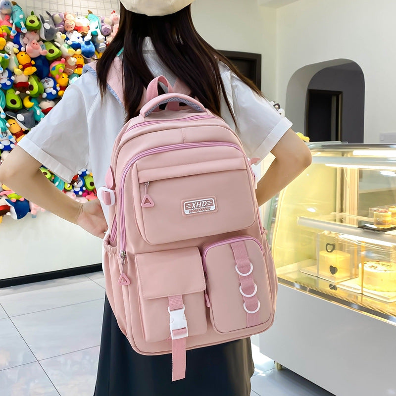 Sacs à dos d’école Style Décontracté XHD Rose – حقيبة ظهر مدرسية وردي تنزوت