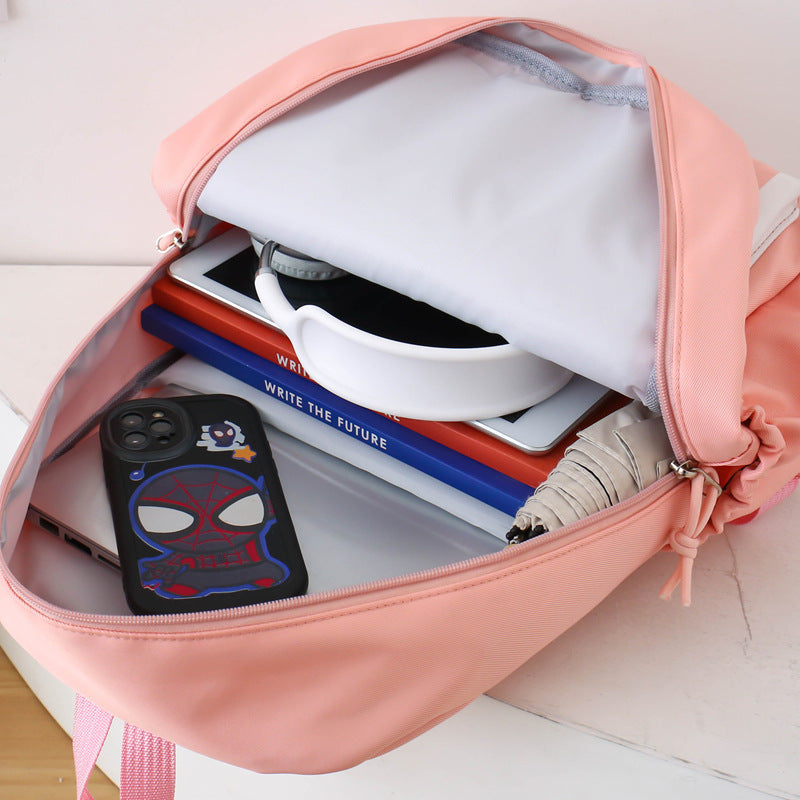 Ensemble de sacs d’école Kawai pour adolescents 3Pcs Ours Rose – محفظة 3 قطع كاواي وردي تنزوت