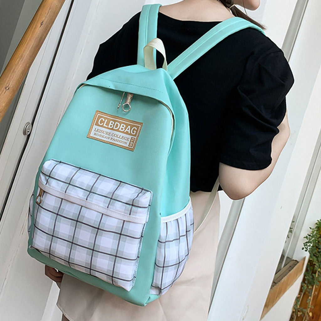 Ensemble de sacs d’école Kawai pour adolescents 4Pcs CLBD V4 Noir – محفظة 4 قطع كاواي أسود تنزوت