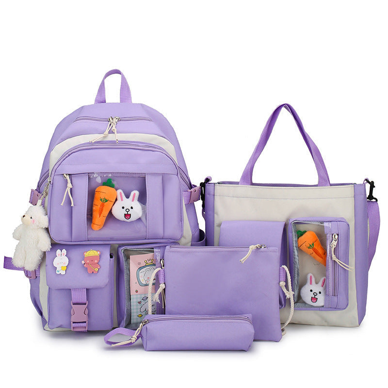 Ensemble-de-sacs-d-cole-Kawai-pour-adolescents-4Pcs-Avec-Accessoires-Mauve-محفظة-4-قطع-كاواي-مع-أكسسوارات-بنفسجي.png