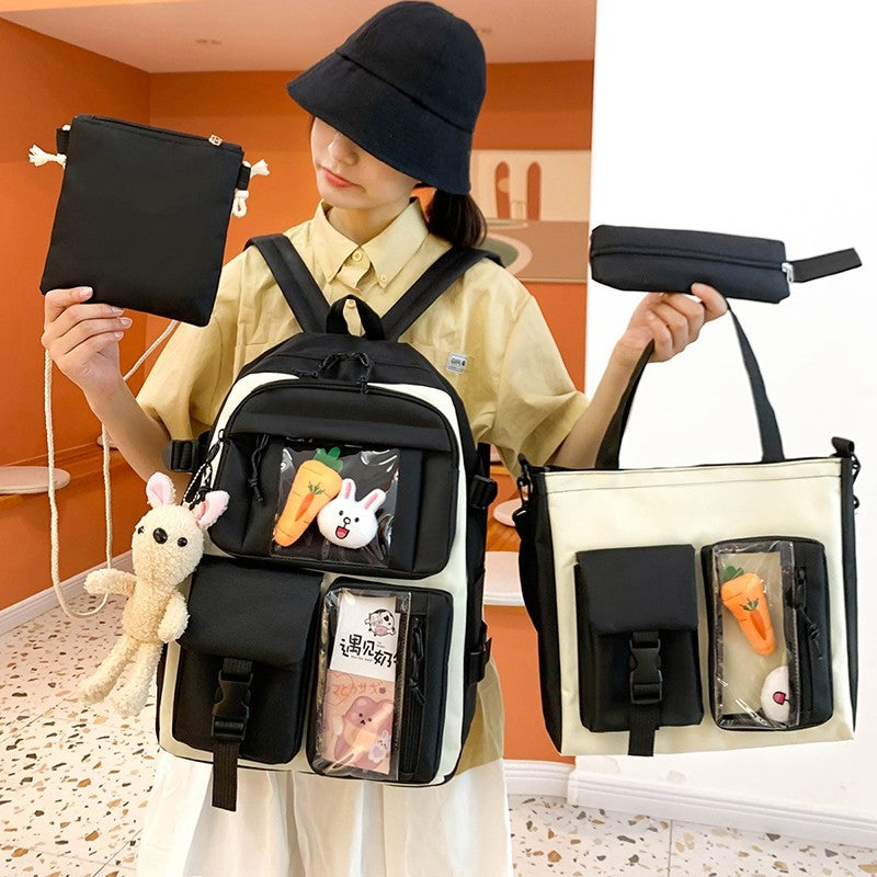 Ensemble-de-sacs-d-cole-Kawai-pour-adolescents-4Pcs-Avec-Accessoires-Noir-محفظة-4-قطع-كاواي-مع-أكسسوارات-أسود.png