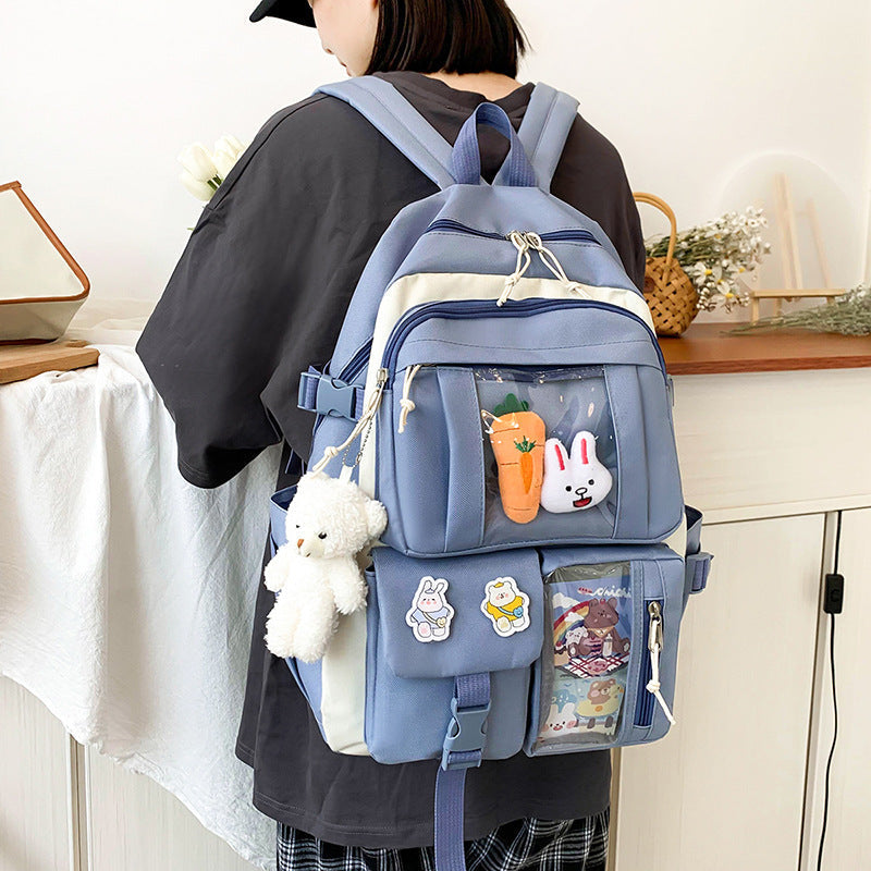 Ensemble-de-sacs-d-cole-Kawai-pour-adolescents-4Pcs-Avec-Accessoires-Bleu-محفظة-4-قطع-كاواي-مع-أكسسوارات-أزرق.png