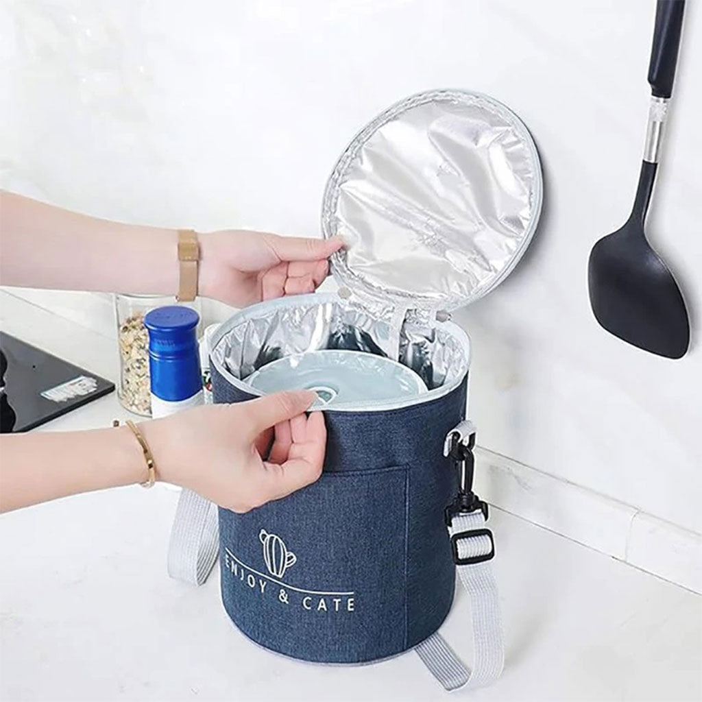 Sac à déjeuner isotherme portable avec bandoulière – حقيبة حفظ الطعام حافظة للحرارة تنزوت