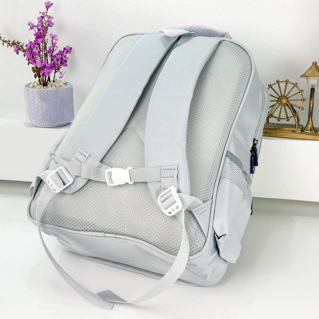 Sac à Dos pour Enfants avec Trousse Assortie 2504 Gris – حقيبة ظهر مدرسية للأطفال مع مقلمة رمادي تنزوت