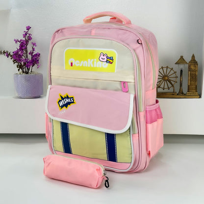 Sac à Dos pour Enfants avec Trousse Assortie 2504 Rose – حقيبة ظهر مدرسية للأطفال مع مقلمة وردي تنزوت
