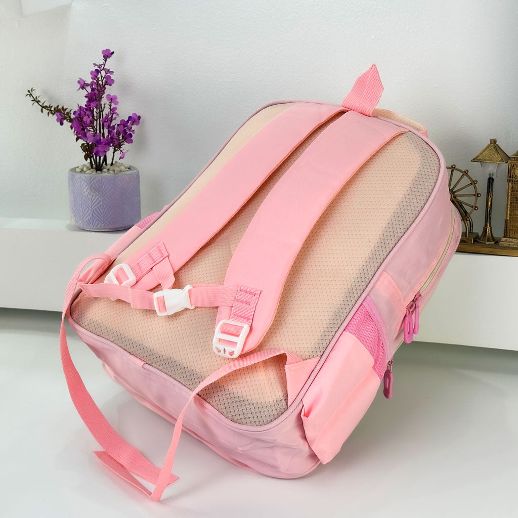 Sac à Dos pour Enfants avec Trousse Assortie 2504 Rose – حقيبة ظهر مدرسية للأطفال مع مقلمة وردي تنزوت
