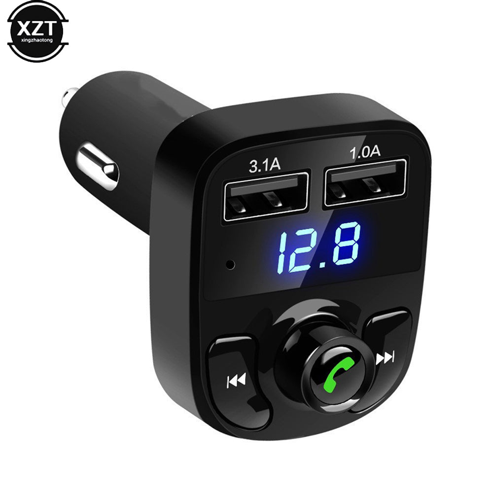 Car X8 Wireless Bluetooth FM Transmitter Kit USB Fast Charger Adapter Mp3 Player - تنزوت