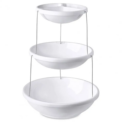 Bol torsadé pliable à 3 niveaux pour les trempettes et les bonbons تنزوت