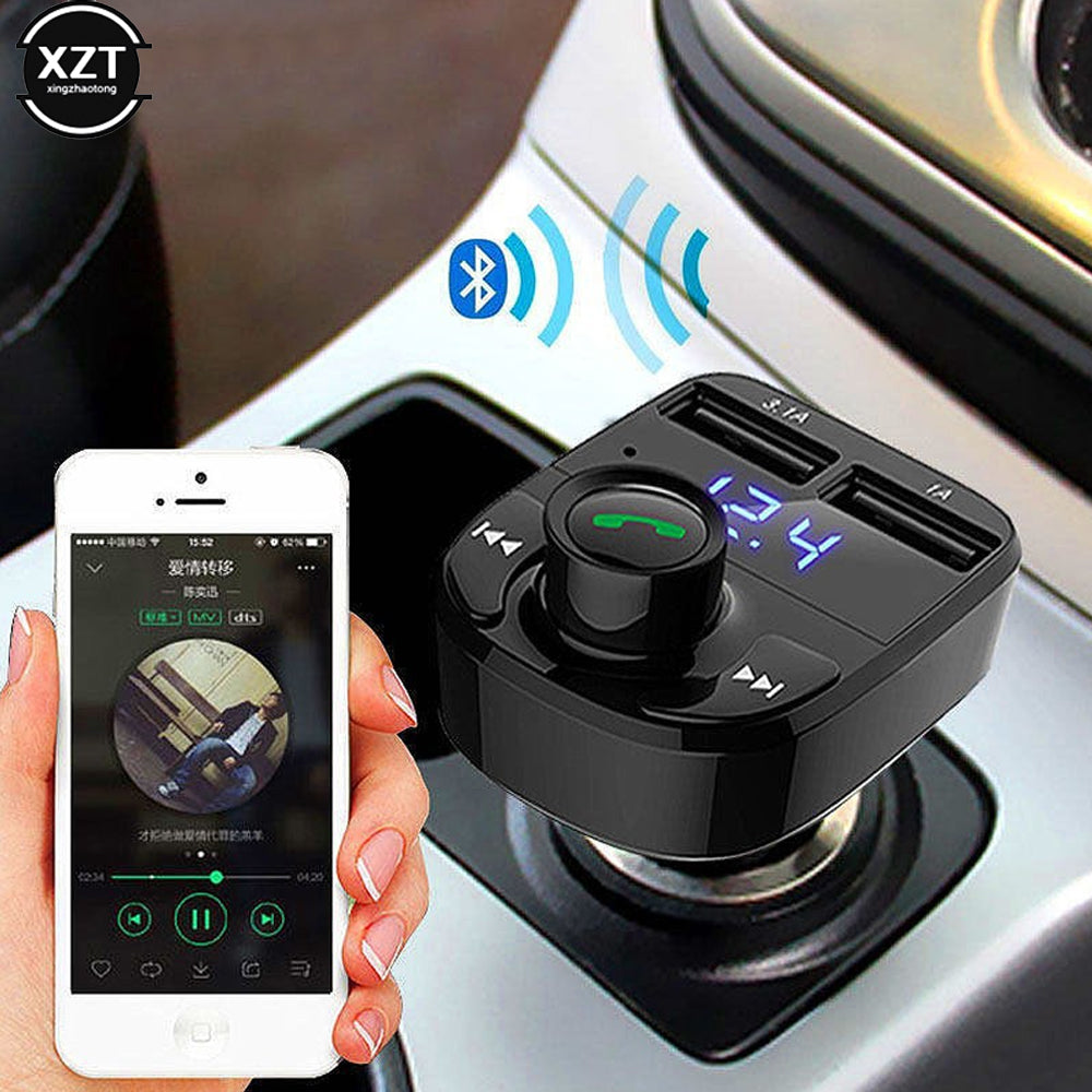 Car X8 Wireless Bluetooth FM Transmitter Kit USB Fast Charger Adapter Mp3 Player - تنزوت