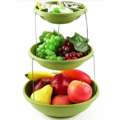 Bol torsadé pliable à 3 niveaux pour les trempettes et les bonbons تنزوت