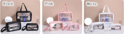 Pack 3 Pcs Sacs de toillete trousse à cosmétiques, trousse de maquillage, trousse de toilette étanche تنزوت