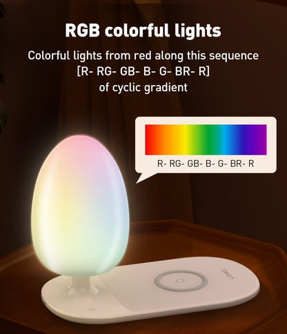 Veilleuse à luminosité réglable, chargeur de téléphone sans fil LDNIO Y3 - تنزوت