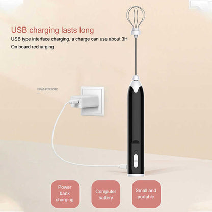 Milk shake et batteur à oeufs électrique USB Rechargeable تنزوت