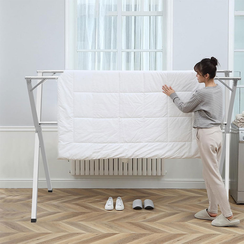 Séchoir à linge rétractable pour économiser de l’espace en acier inoxydable – علاقة ملابس الغسيل - تنزوت