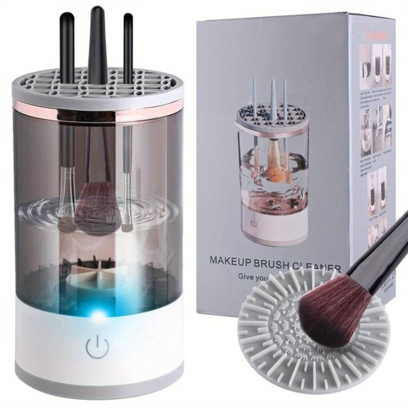Machine de nettoyage de pinceaux maquillage électrique portable 3en1 - منظف ومجفف فرش المكياج الأوتوماتيكي تنزوت