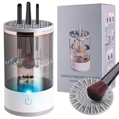 Machine de nettoyage de pinceaux maquillage électrique portable 3en1 - منظف ومجفف فرش المكياج الأوتوماتيكي تنزوت
