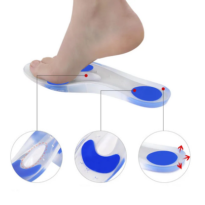 Paire de semelles en silicone souple coussinet complet pour les pieds تنزوت