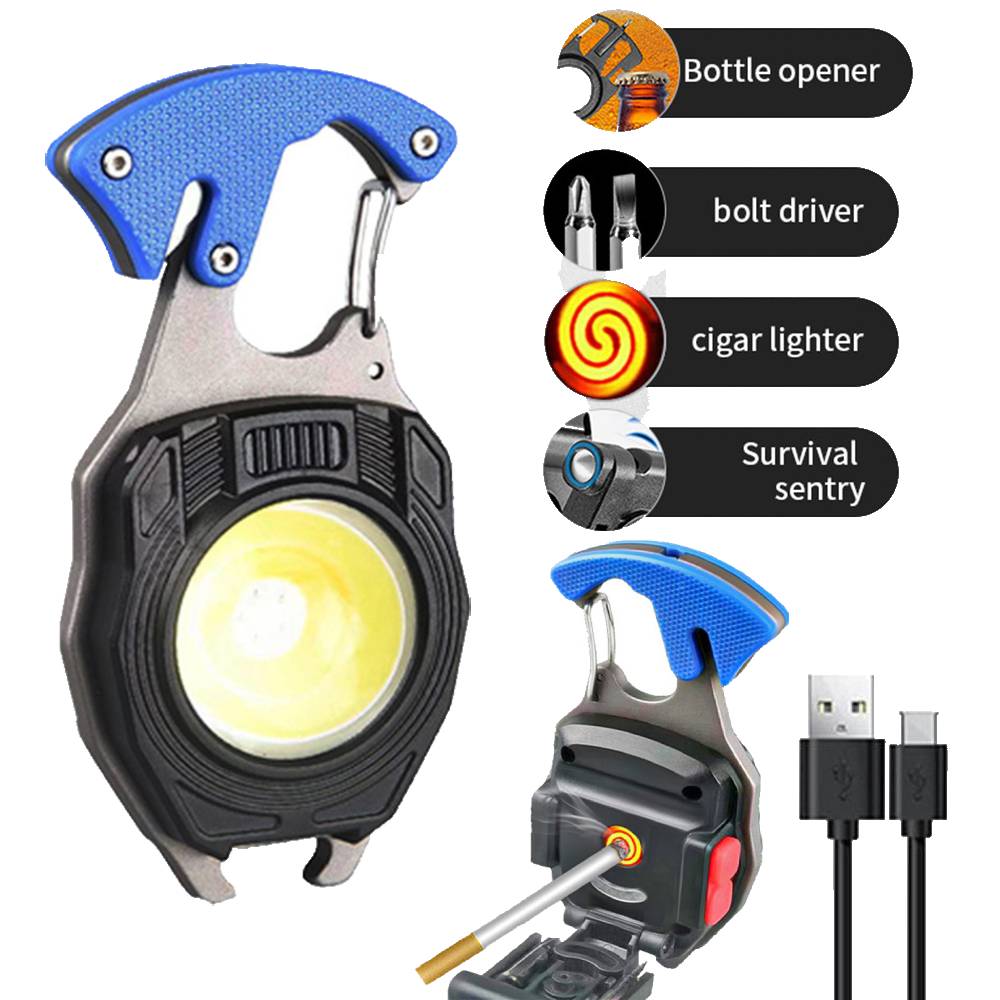 lampe de poche multifonctionnelle étanche Rechargeable à LED en alliage d'aluminium تنزوت