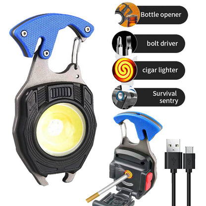lampe de poche multifonctionnelle étanche Rechargeable à LED en alliage d'aluminium تنزوت