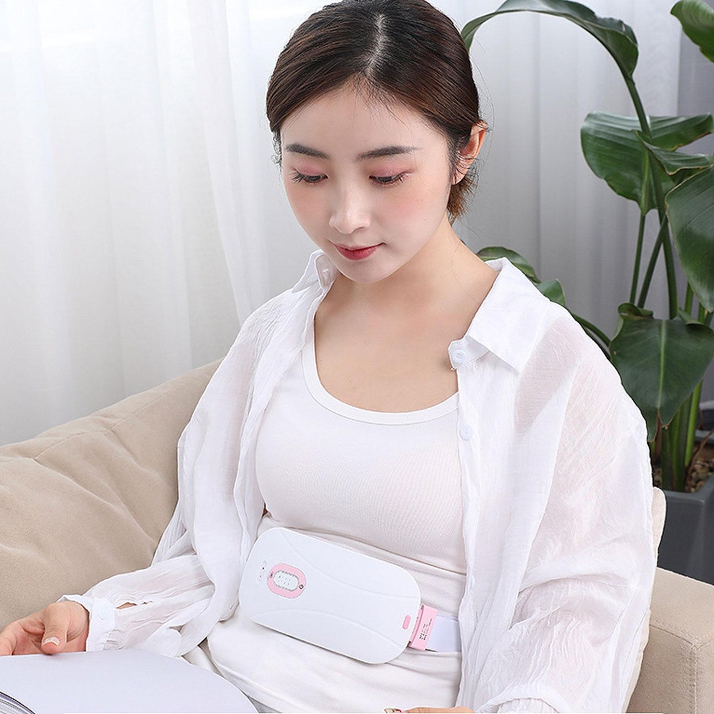 Ceinture chauffante abdominale pour soulager les douleurs menstruelles - حزام تسخين البطن لتخفيف الام الدورة تنزوت