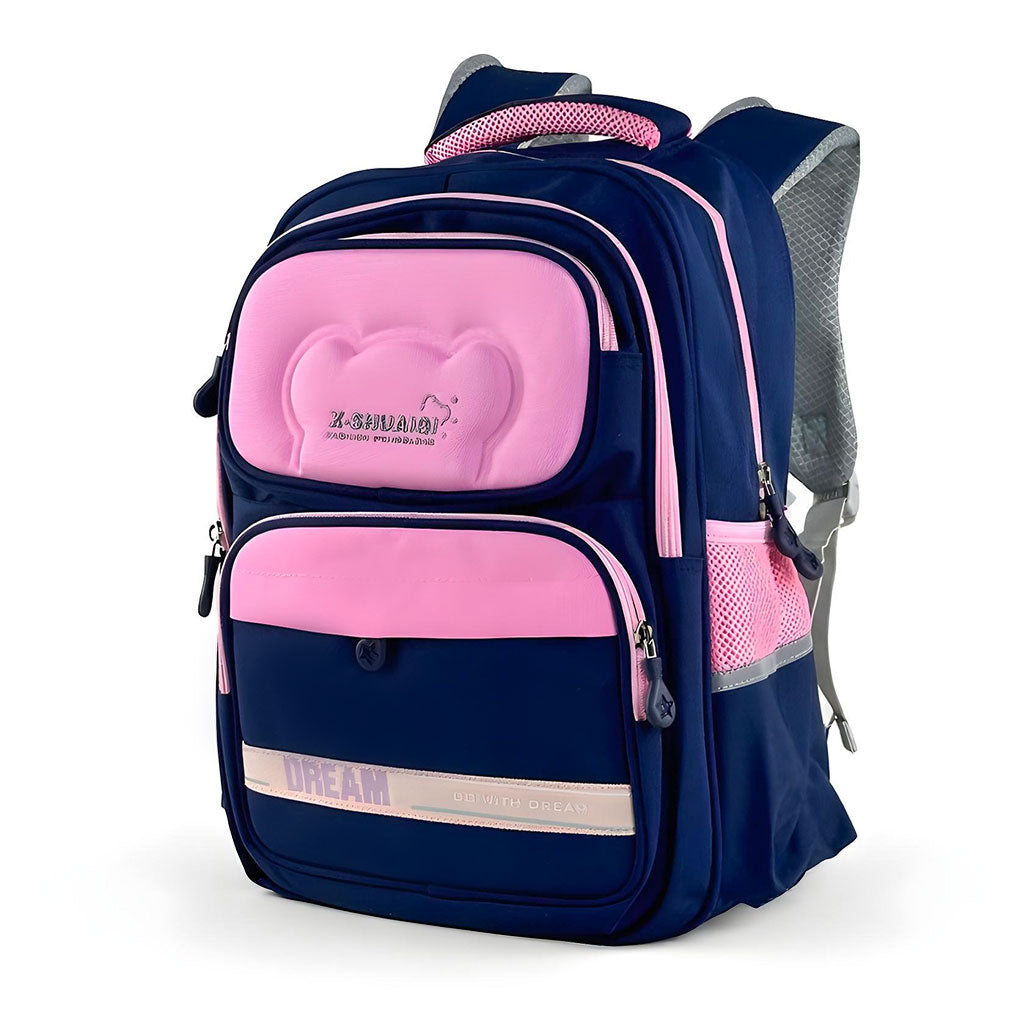 Sac à Dos Scolaire Orthopédique pour Enfants X-SHUAIQI Rose et Bleu – محفظة مدرسية للأطفال وردي وأزرق تنزوت