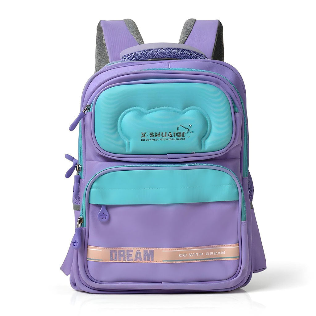Sac à Dos Scolaire Orthopédique pour Enfants X-SHUAIQI Mauve – محفظة مدرسية للأطفال بنفسجي تنزوت