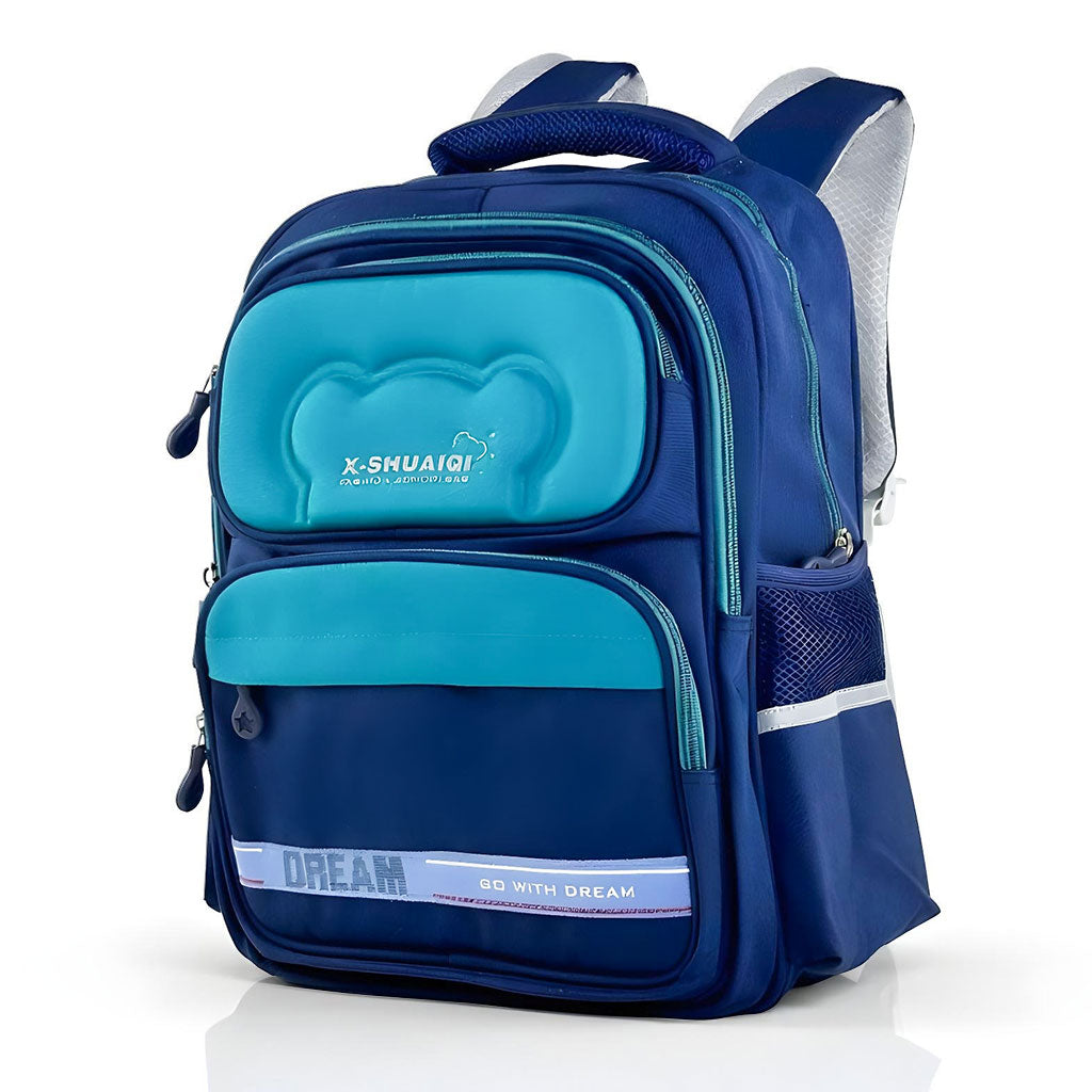 Sac à Dos Scolaire Orthopédique pour Enfants X-SHUAIQI Bleu Ciel – محفظة مدرسية للأطفال أزرق فاتح تنزوت