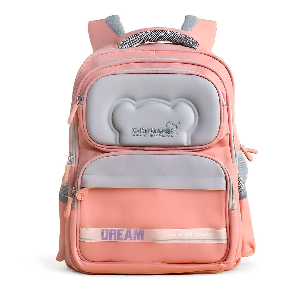 Sac à Dos Scolaire Orthopédique pour Enfants X-SHUAIQI Rose – محفظة مدرسية للأطفال وردي تنزوت
