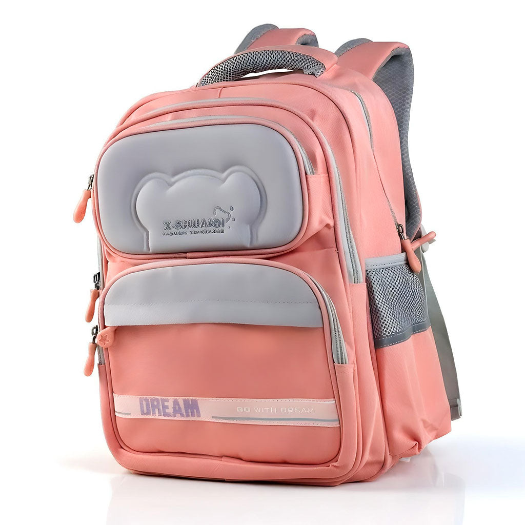 Sac à Dos Scolaire Orthopédique pour Enfants X-SHUAIQI Rose – محفظة مدرسية للأطفال وردي تنزوت