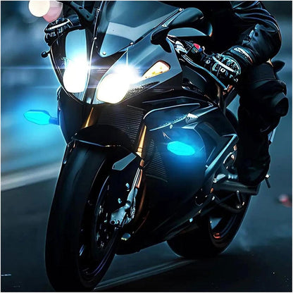 Clignotants LED pour moto avec Projection couleur et 27 modes de Signal – إشارة دراجات نارية ملونة تنزوت