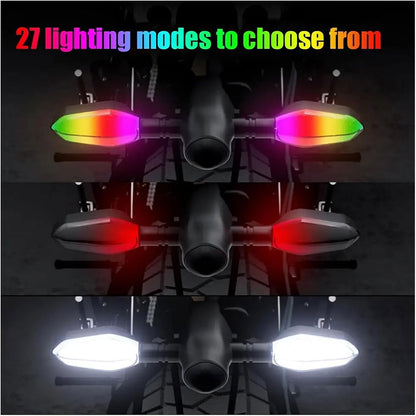 Clignotants LED pour moto avec Projection couleur et 27 modes de Signal – إشارة دراجات نارية ملونة تنزوت