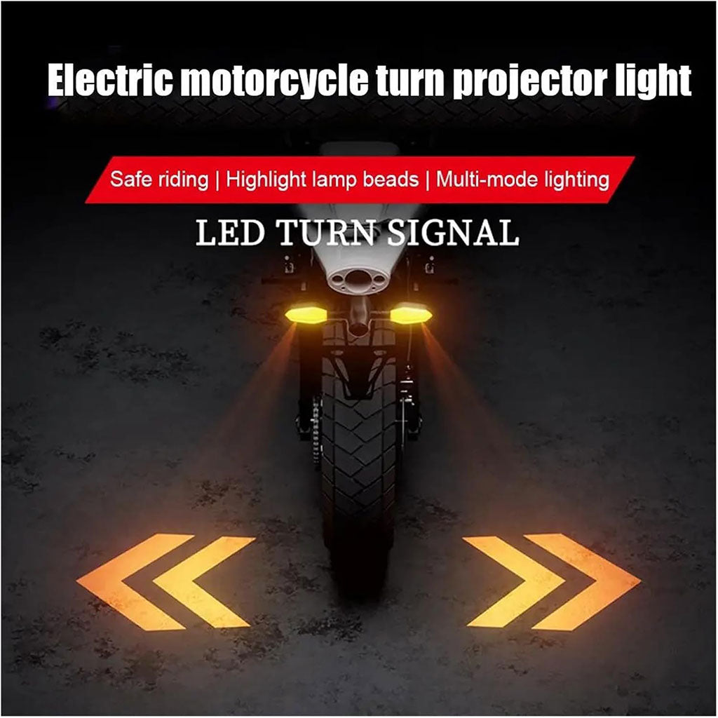 Clignotants LED pour moto avec Projection couleur et 27 modes de Signal – إشارة دراجات نارية ملونة تنزوت
