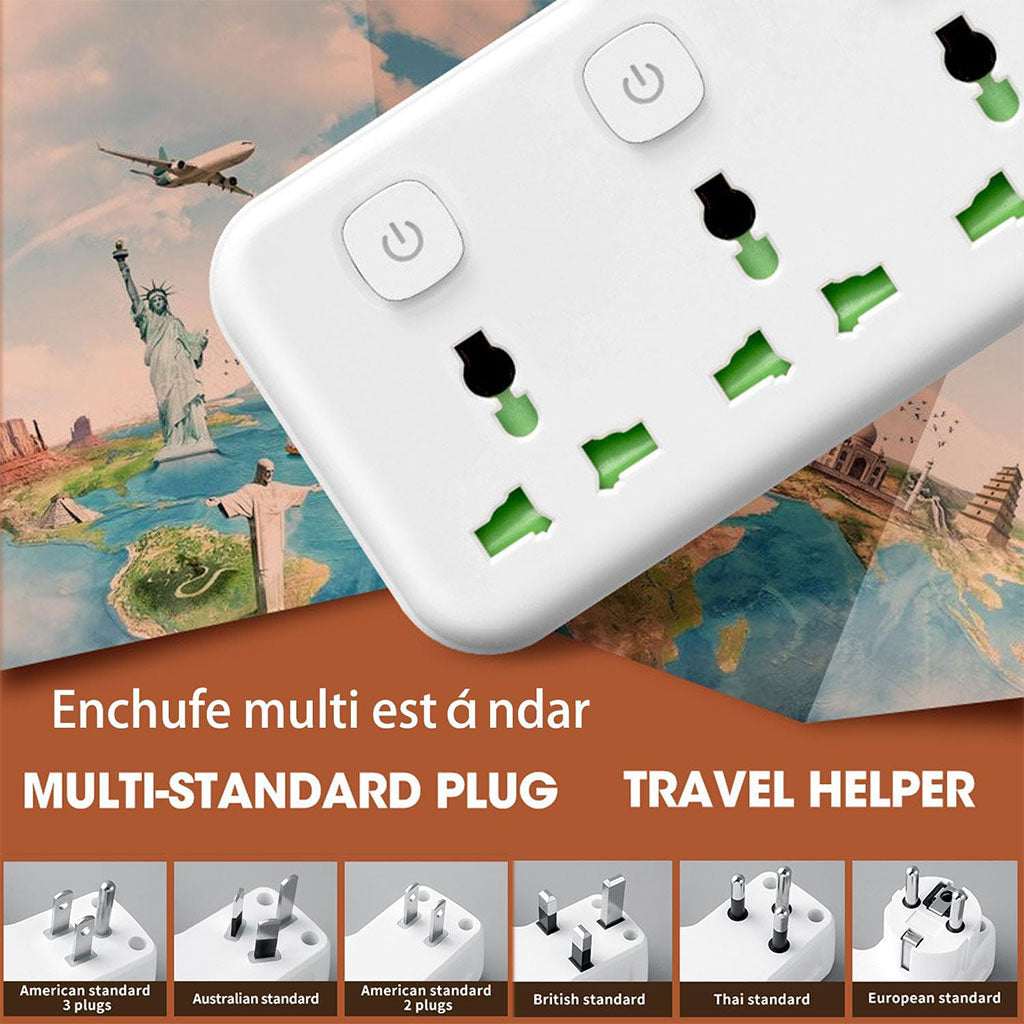 Multiprise Murale LED avec 2 ports USB-A et 1 port USB-C (charge rapide) – مقبس طاقة مقبس طاقة مع منافذ شحن تنزوت