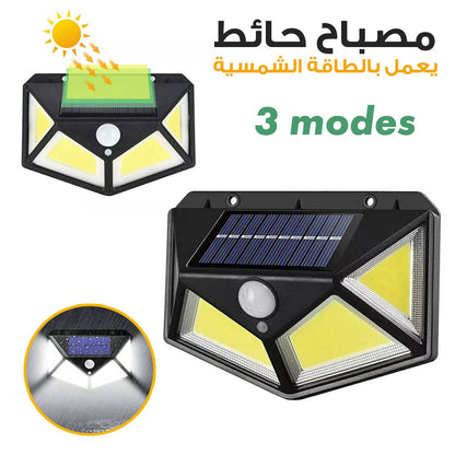 Lampe solaire d'extérieur à 158 LED avec détecteur de mouvement imperméable 3 modes d'éclairage idéal pour un jardin - تنزوت